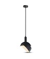 E14 pendelophæng med justerbar skærm - Sort, Ø18cm, 1m ledning, max 60W, ekskl. lyskilde