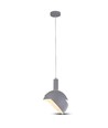 E14 pendelophæng med grå aluminiumsskærm - Ø18cm, 1 meter ledning, max 60W, uden lyskilde