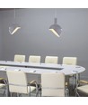 E14 pendelophæng med grå aluminiumsskærm - Ø18cm, 1 meter ledning, max 60W, uden lyskilde