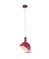 E14 Pendant Fatning - Plast, Skyde Aluminium, Lampeskærm, Pink.