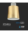 7W LED pendellampe - Guld akryl skærm, Ø12cm, inkl. lyskilde