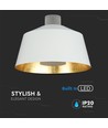 7W LED pendellampe, Ø25cm - Hvid akryl, 4000K, inkl. lyskilde