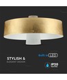 7W LED pendel, Ø34cm - Guld, akryl skærm, 4000K, inkl. lyskilde