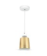 7W pendel i akryl, guld - Ø12cm, 400lm, inkl. lyskilde