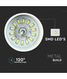 7W LED Pendel - Akryl, Guld Lampeskærm, 3000K