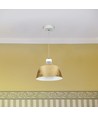 7W LED pendel med akryl guld skærm - 3000K, IP20, inkl. lyskilde
