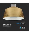 7W LED pendel med akryl guld skærm - 3000K, IP20, inkl. lyskilde