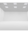 22W 17x17cm LED indbygningspanel, kvadratisk - 100lm/W, hvid kant, Hul: 15,5 x 15,5 cm, Mål: 17 x 17 cm