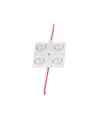 1,44W LED modul, 12V - IP68 vandtæt, 135lm, 160 grader, 37x37mm, rød lysfarve