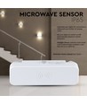 Mikrobølgesensor i hvid - Bevægelsessensor, max 200W LED, IP65