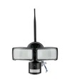 18W LED projektør med WiFi kamera og sensor - 6000K, IP44, hvid, udendørs, sikkerhedskamera