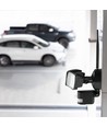 18W LED projektør med WiFi kamera og sensor - 6000K, IP44, hvid, udendørs, sikkerhedskamera
