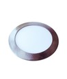 24W Ø30cm LED indbygningspanel - Satin nikkel, 3000K, Hul: Ø28cm, Mål: Ø30cm