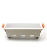 10W LED lineært indbygningspanel - 750lm, 138x32mm, hvid kant, varm hvid, IP20