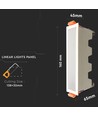 10W LED lineært indbygningspanel - 750lm, 138x32mm, hvid kant, varm hvid, IP20