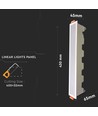 30W LED indbygningspanel - 2400lm, 43x4,5cm, hvid kant, IP20 indendørs
