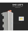 10W LED lineært indbygningspanel - 700lm, 6400K, IP20, hul: 13,8x3,2 cm, hvid kant