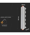 20W LED lineært armatur til indbygning - 1400lm, 6400K, hvid, 27cm, IP20