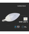 5.5W LED Kertepære E14 - Plast, 6400K, 2 stk