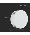 4W Væglampe - LED, 3000K, IP65, hvid, Hus, rundt