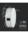 4W Rund LED væglampe, hvid - IP65, 360°, 3000K, aluminium, udendørs/indendørs, inkl. lyskilde