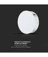 4W Rund LED væglampe, hvid - IP65, 360°, 3000K, aluminium, udendørs/indendørs, inkl. lyskilde
