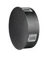 4W rund LED væglampe - IP65, sort, 3000K, COB LED, inkl. lyskilde