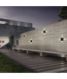 4W rund LED væglampe - IP65, sort, 3000K, COB LED, inkl. lyskilde