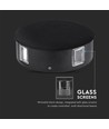 4W rund LED væglampe - IP65, sort, 3000K, COB LED, inkl. lyskilde