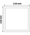 18W 22 x 22 cm LED indbygningspanel - Hul: 20,1 x 20,1 cm, Mål: 22 x 22 cm