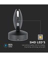 7W LED væglampe - IP65, sort, 770lm, varm hvid, inkl. lyskilde