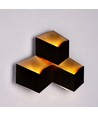 9W LED væglampe, sort - 990lm, 3000K, IP20, aluminium, indendørs