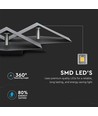 9W LED væglampe, sort - 990lm, 3000K, IP20, aluminium, indendørs
