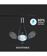 13,5W LED væglampe med 3 hoveder - 1260lm, 3000K, sort finish, inkl. lyskilde