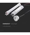 3W LED nødbelysning til indbygning - 5500K, >3 timers batteritid, IP20, hvid