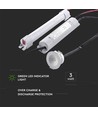 3W LED nødbelysning til indbygning - 5500K, >3 timers batteritid, IP20, hvid