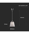 7W loftlampe - 4000K, krom hus + hvid skærm