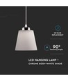 7W LED pendel - Ø15cm, hvid skærm, 4000K, inkl. lyskilde