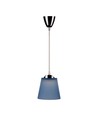 7W LED pendel / loftlampe - Ø15cm, 4000K, blå skærm, krom krop, inkl. lyskilde