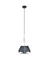 E27 Prism pendellampe - Sort skærm med hvid ledning, Ø40cm, metal, uden lyskilde