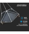 E27 Prism pendellampe - Sort skærm med hvid ledning, Ø40cm, metal, uden lyskilde
