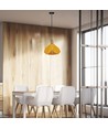 Pastel Wooden Prism pendel, gul - E27 fatning, 320x270mm, max 60W, 5 års garanti