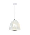 Hvid Cone Prism pendel, E27 - Metal, prismeformet, uden lyskilde, Ø25cm