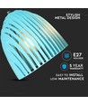 E27 Cone Prism pendel - Blå, metal, Ø25cm, uden lyskilde