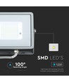 30W LED projektør, Samsung LED chip - 80lm/W, IP65, Grå, 5 års garanti, udendørs