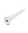 Ø60mm hvid spyd til projektør - IP65, aluminium, 26,5cm højde