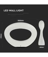 10W LED væglampe - 1100lm, 3000K, rund, hvid, IP20, inkl. lyskilde