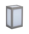 12W LED væglampe, grå - 750lm, 6400K, IP65, kold hvid