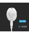 Trådløs PIR bevægelsessensor til LED strips - 12V, max 36W, til sengelys, 2.1mm stik, 3 års garanti