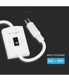 Håndsensor til LED strips, 12V - Max 24W, hvid, 2.1mm DC stik, tænd/sluk sensor til sengelampe